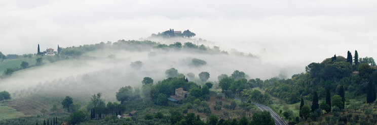 Talnebel im Val D'Orcia in der Morgendämmerung - MINF10667