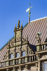 Germany, Free Hanseatic City of Bremen, market square, townhall, detail of house front - WDF05198