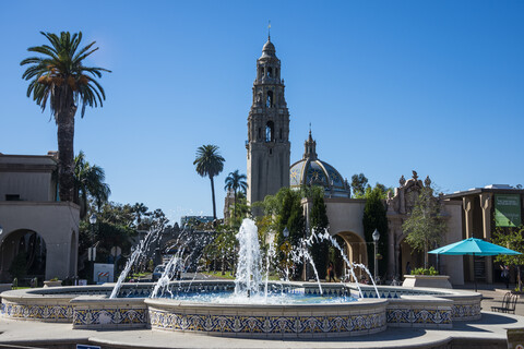 USA, California, San Diego, Balboa Park, California Bell Tower stock photo