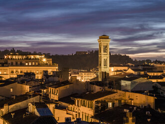 Italien, Toskana, Florenz, Chiesa di San Salvatore di Ognissanti am Abend - LAF02244