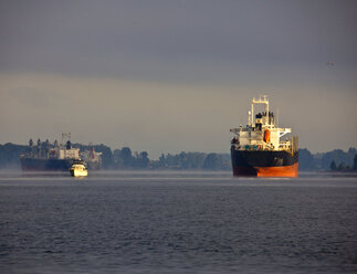 Schiffe auf dem Columbia River, Pazifischer Nordwesten, Vereinigte Staaten - MINF10893