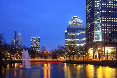 Germany, Frankfurt, Ludwig Erhard complex with view towards Frankfurt city center - PUF01368