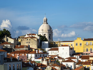 Portugal, Lissabon, Alfama, Blick vom Miradouro de Santa Luzia über das Viertel, Nationales Pantheon - AMF06843