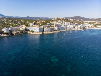Mallorca, Santa Ponca, Aerial view of bay with hotels - AMF06845