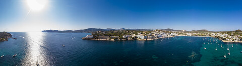 Mallorca, Santa Ponca, Luftaufnahme der Bucht, lizenzfreies Stockfoto