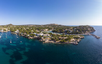 Mallorca, Santa Ponca, Aerial view of bay - AMF06849