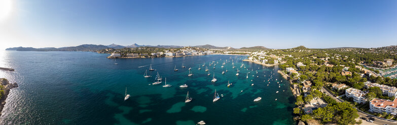 Mallorca, Santa Ponca, Aerial view of bay - AMF06850