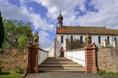 Germany, Bavaria, Franconia, Lower Franconia, Schoenau, Gemuenden am Main, Franciscan Monastery - LBF02467