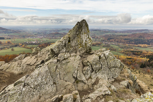 Deutschland, Naturpark Hessische Rhön, Herbst auf der Wasserkuppe - SRF00898