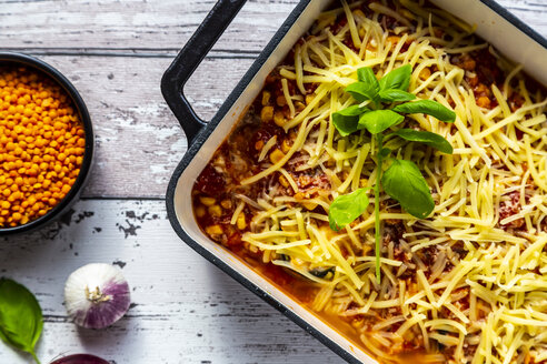 Aubergine lasagne in a casserole - SARF04187