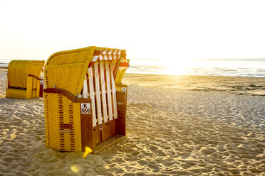 Germany, North Sea, Cuxhaven, beach chair on the beach - PUF01375