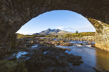 Vereinigtes Königreich, Schottland, Black Cuillin Bergblick von Sligachan - WPEF01411