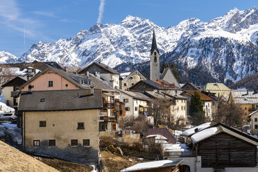 Switzerland, Engadin, Guarda, historic mountain village - STSF01878