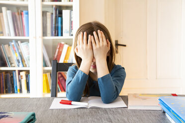 Frustrated girl with homework - LVF07944