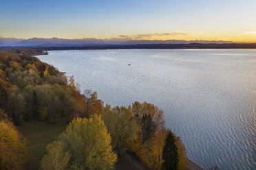 Germany, Bavaria, lakeshore of Lake Starnberg, Fuenfseenland, local recreation area Ambach, aerial view - SIEF08523