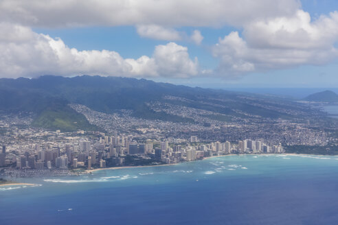 USA, Hawaii, Oahu, Honolulu, Waikiki Beach, Aerial view - FOF10508