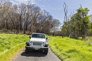 USA, Hawaii, Big Island, Mauna Loa Road, jeep - FOF10516