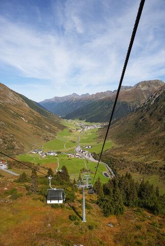 Österreich, Tirol, Paznauntal, Galtür, Silvretta, Birkhahnbahn, lizenzfreies Stockfoto