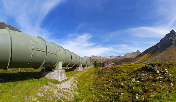 Austria, Vorarlberg, Bielerhoehe, Silvretta, water pipeline - WWF04952