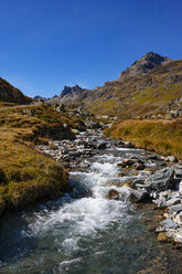 Austria, Vorarlberg, Silvretta, Klostertal, mountain stream - WWF04961