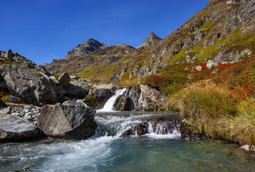 Österreich, Vorarlberg, Silvretta, Klostertal, Gebirgsbach - WWF04962