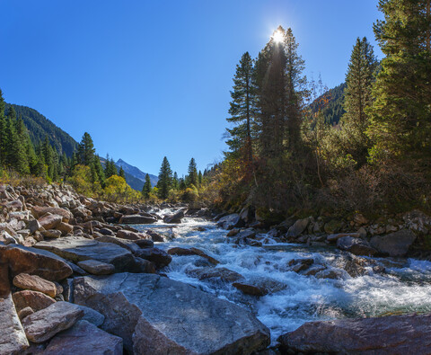 Österreich, Bundesland Salzburg, Nationalpark Hohe Tauern, Krimmler Ache, lizenzfreies Stockfoto