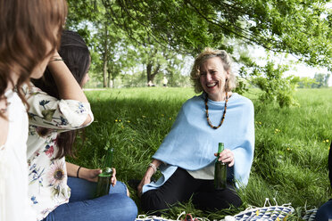 Frauen haben Spaß bei einem Picknick im Park - IGGF00987