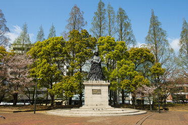 Japan, Nagasaki, Statue in the Nagasaki Peace Park - RUNF01815