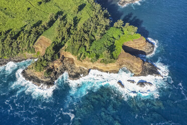 USA, Hawaii, Big Island, Pacific Ocean, Pololu Valley Lookout, Neue Bay, Akoakoa Point, Aerial View - FOF10605