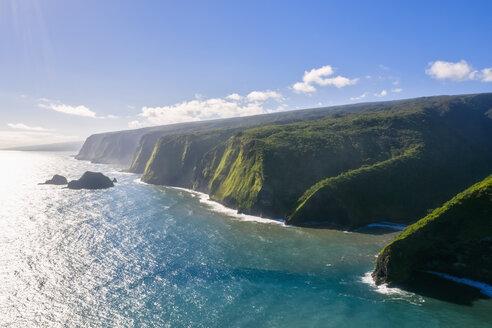 USA, Hawaii, Big Island, Pacific Ocean, Pololu Valley Lookout, Kohala Forest Reserve, Aerial View - FOF10606