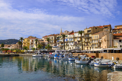 France, Corsica, Calvi, boats in the harbour - LBF02507