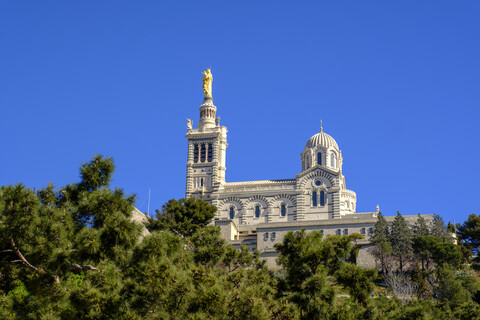 Frankreich, Marseille, Notre Dame de la Garde, lizenzfreies Stockfoto