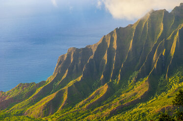 USA, Hawaii, Kalalau lookout over the Napali coast from the Kokee state park - RUNF01831
