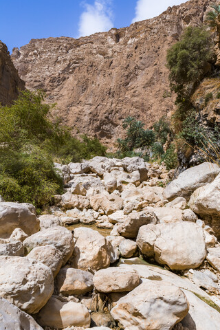 Sultanat Oman, Wadi Shab, lizenzfreies Stockfoto