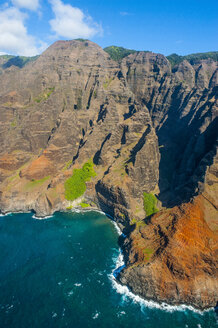 Hawaii, Kauai, Luftaufnahme der Na Pali Küste, Na Pali Coast State Wilderness Park - RUNF01839