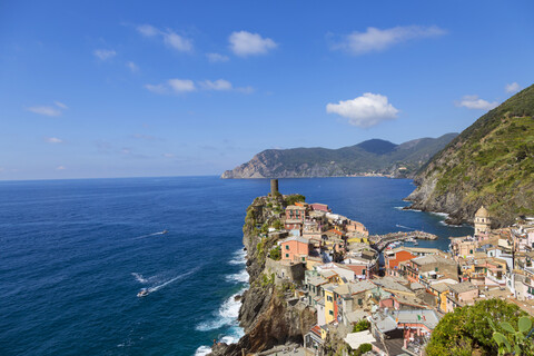 Italien, Ligurien, Cinque Terre, Vernazza, lizenzfreies Stockfoto