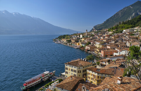 Italien, Lombardei, Gardasee, Limone, lizenzfreies Stockfoto