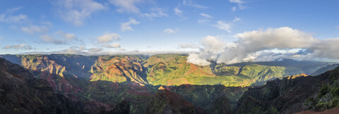 USA, Hawaii, Kauai, Waimea Canyon State Park, Blick über die Waimea-Schlucht, lizenzfreies Stockfoto