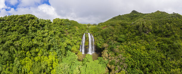 USA, Hawaii, Kauai, Wailua State Park, Opaekaa Falls, Luftaufnahme - FOF10731