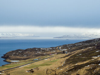 Iceland, Dramatic scenery near Akureyri in winter at sunset - TAMF01306