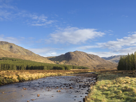 Großbritannien, Schottland, Nordwestliche Highlands, Fluss Oykel, lizenzfreies Stockfoto