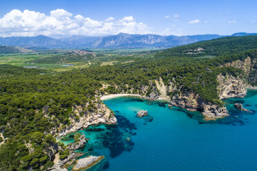 Griechenland, Luftaufnahme der Bucht von Alonaki Fanariou - TAMF01334