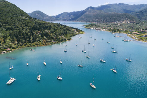 Griechenland, Lefkada, Luftaufnahme der Bucht von Kallithea - TAMF01361