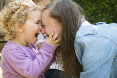 Caucasian mother and daughter laughing - BLEF01218