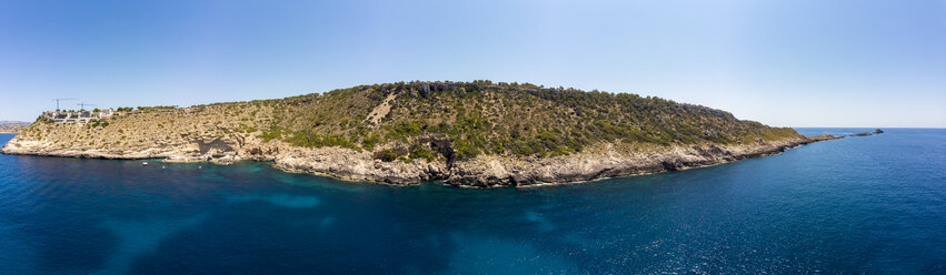 Spanien, Mallorca, Costa de la Calma, Punta el Torre und Port Adriano, Luftaufnahme - AMF06962