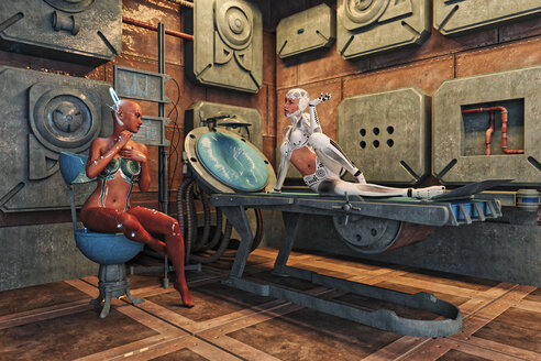 Cyborg women relaxing - BLEF01352