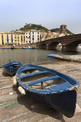 Italien, Sardinien, Bosa, Boote am Fluss Tirso - FCF01741