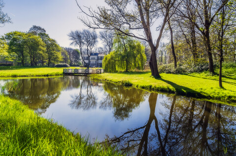Zeeland, Domburg, Park mit Villa, lizenzfreies Stockfoto