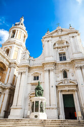 Italy, Marche, Loreto, low angle view of Basilica della Santa Casa, facade - FLMF00194