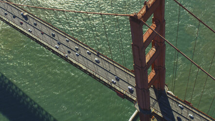Aerial view of cars driving on bridge - BLEF02159